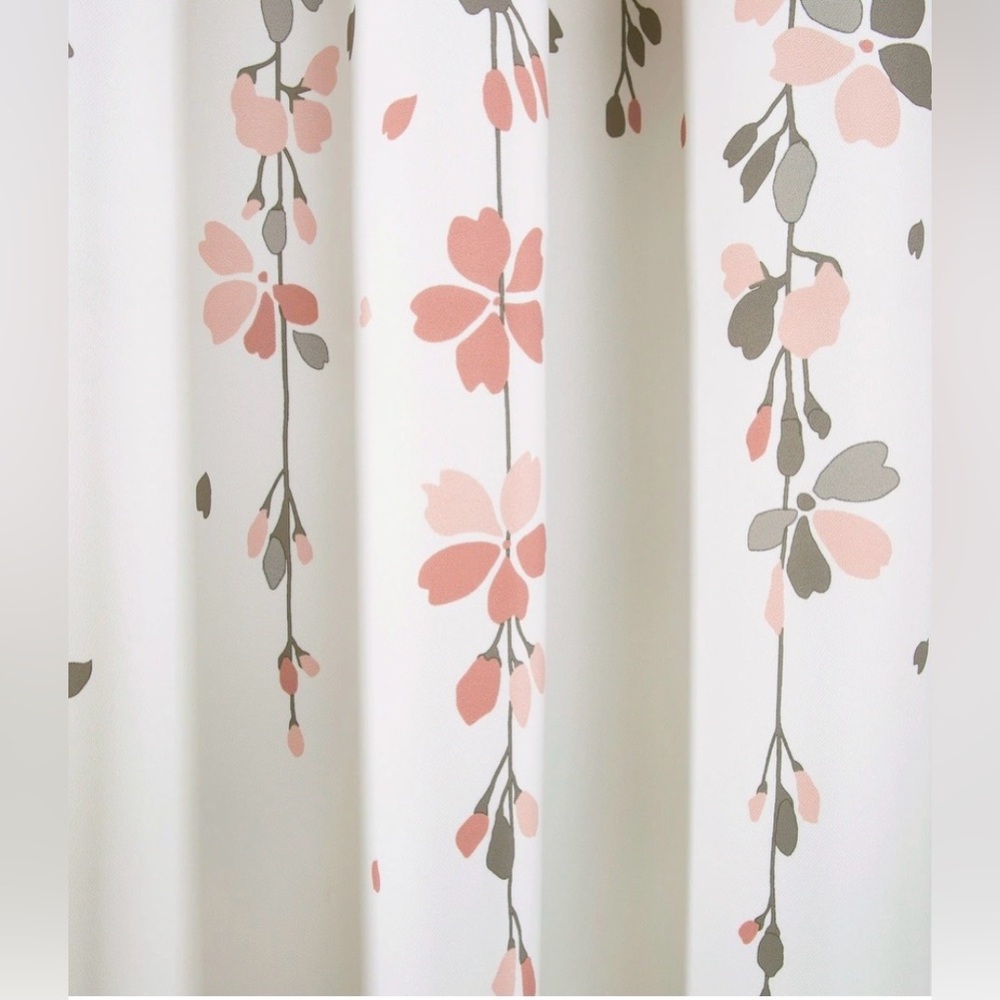Lush Decor Weeping Flowers Room Darkening Curtain Panel Pair 52"W x 84"L - Picture 3 of 7